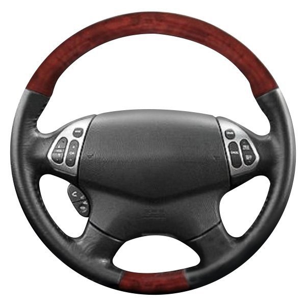  B&I® - Premium Design 4 Spokes Steering Wheel (Black Leather AND Factory Match (2007) Grip)