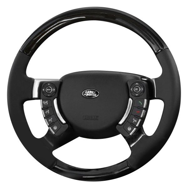  B&I® - Premium Design Steering Wheel (Black Leather AND Matted Mahogany Grip)