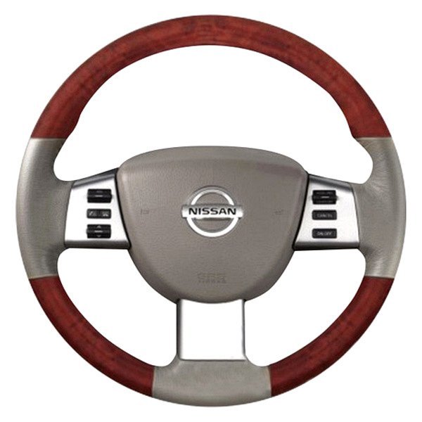  B&I® - Premium Design Steering Wheel (Taupe Leather AND Platinum Silver Grip)