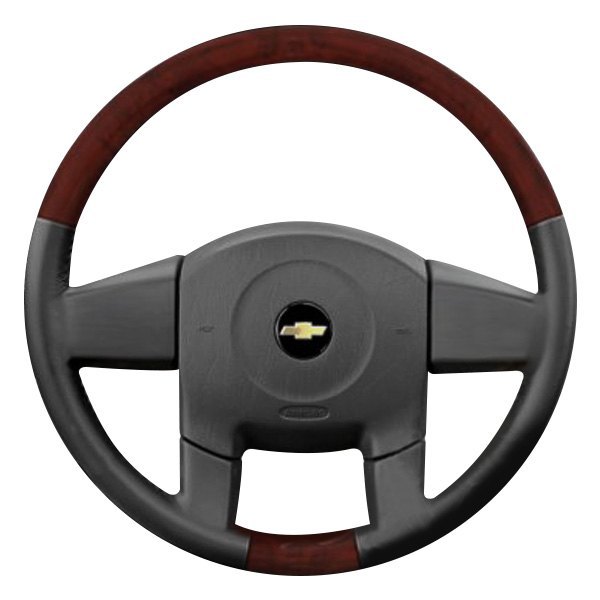  B&I® - Premium Design Steering Wheel (Black Leather AND Red Fiber Grip)