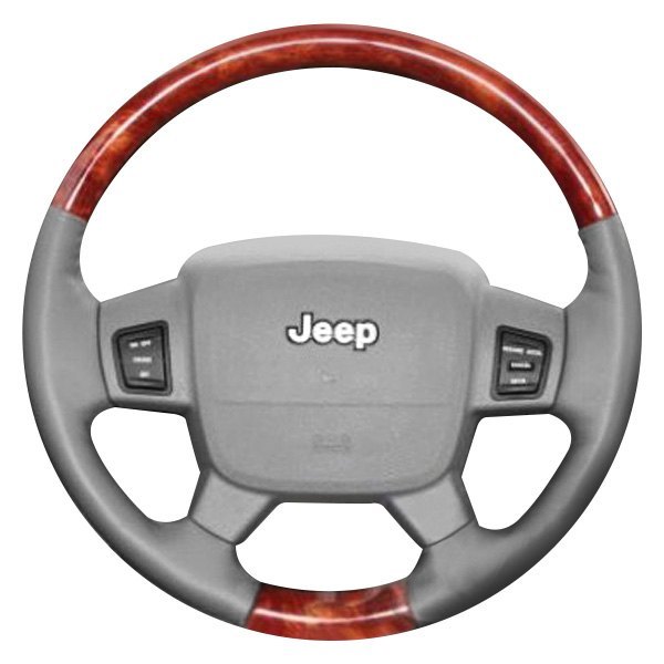  B&I® - Premium Design Steering Wheel (Gray Leather AND Factory Match (Cherokee) Grip)