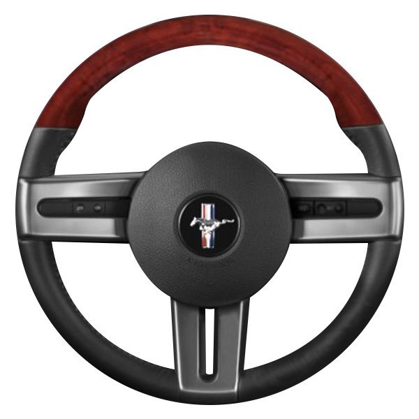  B&I® - Premium Design Steering Wheel (Black Leather AND Solid White Grip)