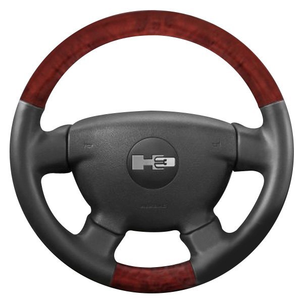  B&I® - Premium Design Steering Wheel (Black Leather AND Blue Fiber Grip)