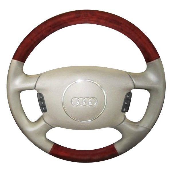  B&I® - Premium Design Steering Wheel (Charcoal Black Leather AND Solid Red Grip)