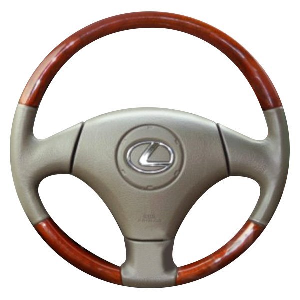  B&I® - Premium Design Steering Wheel (Taupe Leather AND Blue Fiber Grip)