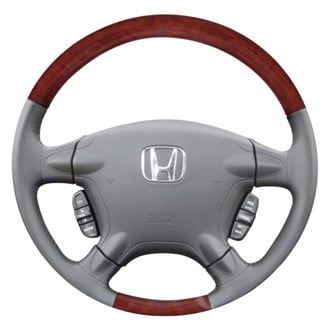 B&I® - Premium Design Black Leather Steering Wheel with Black Carbon Grip Steering Wheel