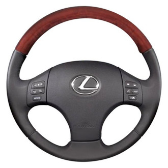 B&I® - Premium Design Black Leather Steering Wheel with Black Carbon on Top Inserts Steering Wheel
