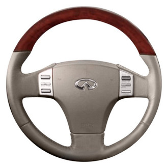 B&I® - Premium Design Black Leather Steering Wheel with Black Carbon on Top Inserts Steering Wheel