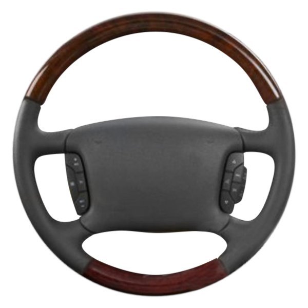  B&I® - Premium Design Steering Wheel (Black Leather AND Solid White Grip)