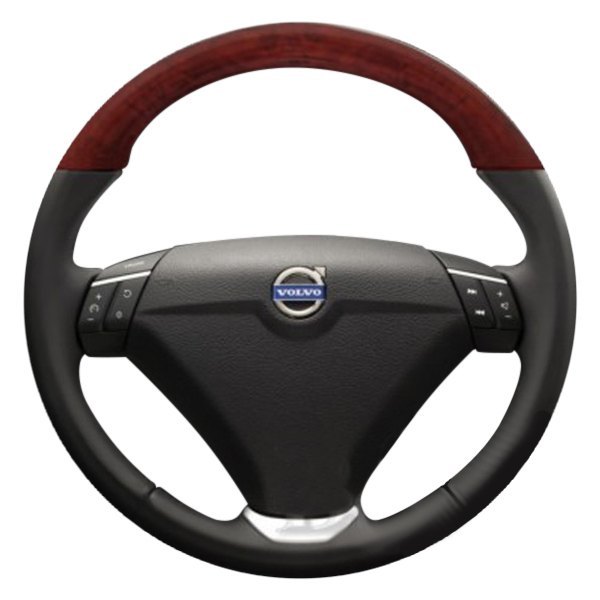  B&I® - Premium Design Steering Wheel (Black Leather AND Rosewoodon Top )