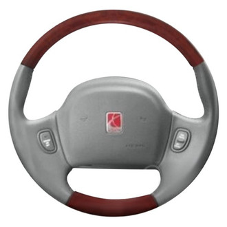 B&I® - Premium Design Black Leather Steering Wheel with Black Carbon Grip Steering Wheel