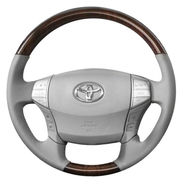  B&I® - Premium Design Steering Wheel (Light Gray Leather AND Rosewood Grip)
