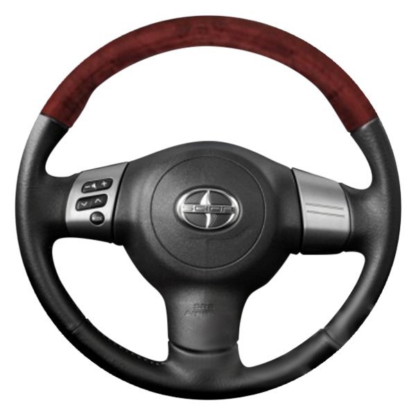  B&I® - Premium Design Steering Wheel (Black Leather AND Solid Redon Top )