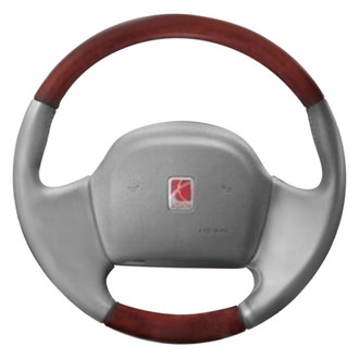 B&I® - Premium Design Black Leather Steering Wheel with Black Carbon Grip Steering Wheel