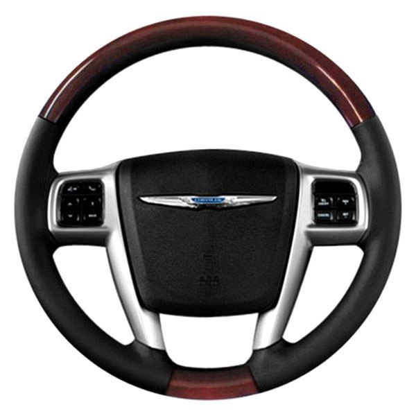  B&I® - Premium Design Steering Wheel (Black Leather AND Factory Match (Town & Country - Dark) Grip)