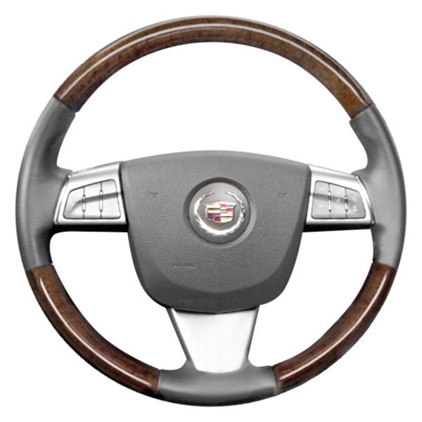  B&I® - Premium Design Steering Wheel (Black Leather AND Factory Match (SRX Sapele) Grip)