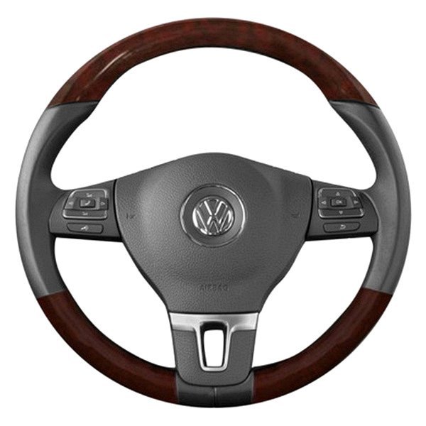 B&I® - Premium Design Steering Wheel (Black Leather AND Dark Burlwood Grip)