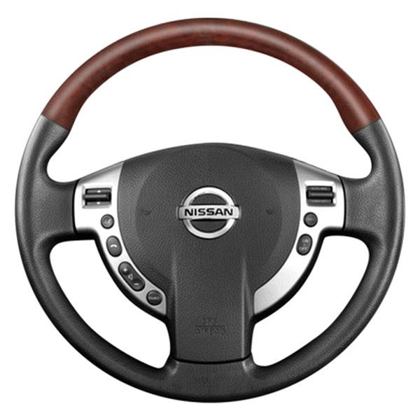  B&I® - Premium Design Steering Wheel (Black Leather AND Blue Fiberon Top )
