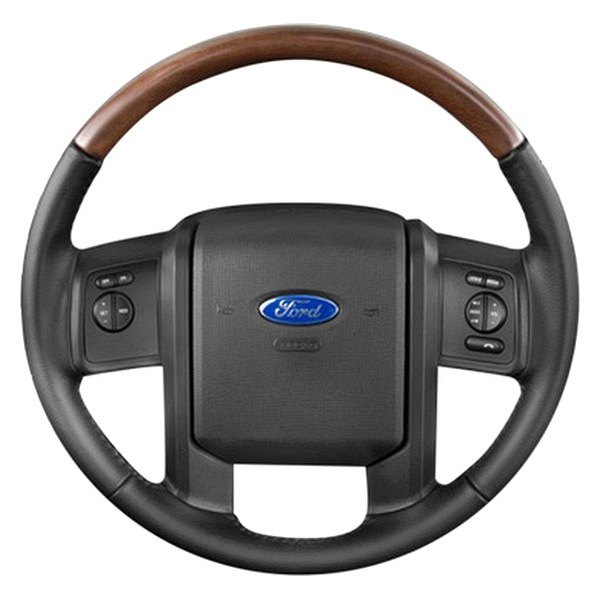  B&I® - Premium Design Steering Wheel (Beige Leather AND Solid Red Grip)
