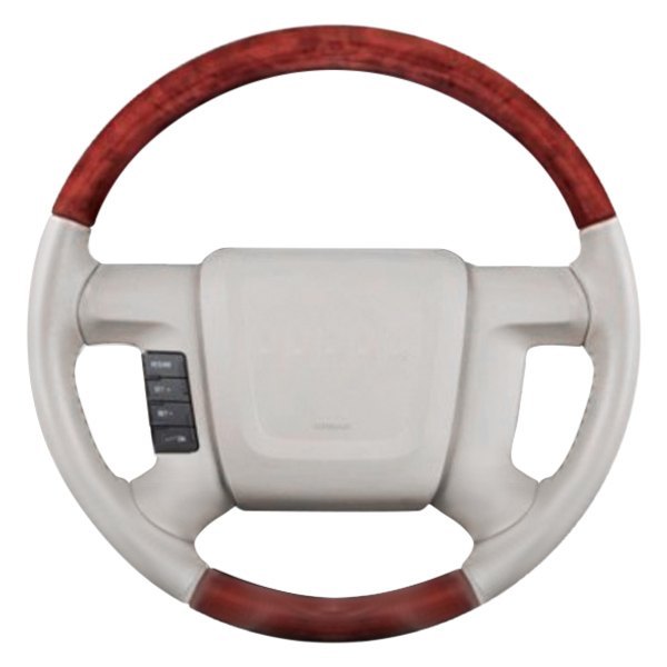  B&I® - Premium Design Steering Wheel (Tan/Beige Leather AND Solid Blue Grip)