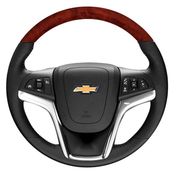  B&I® - Premium Design Steering Wheel (Black Leather AND Platinum Silver Grip)