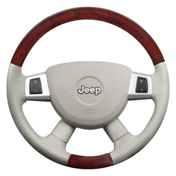  B&I® - Premium Design Steering Wheel (Tan/Beige Leather AND Matted Mahogany Grip)