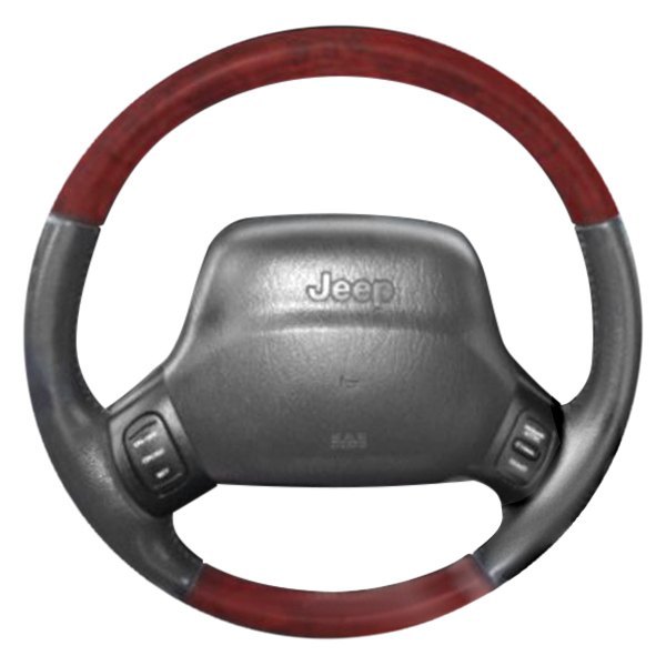  B&I® - Premium Design Steering Wheel (Graphite Leather AND Blue Fiber Grip)