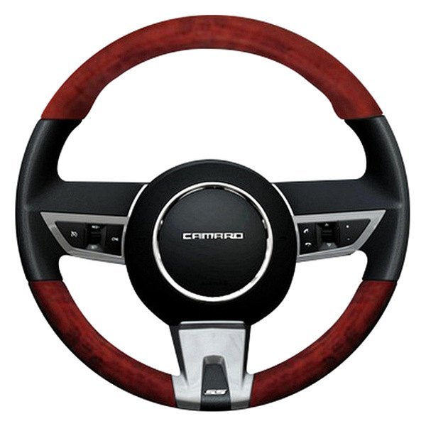  B&I® - Premium Design Steering Wheel (Black Leather AND Natural Birdseyeon Top and Bottom )