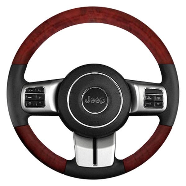  B&I® - Premium Design Steering Wheel (Black Leather AND Yellow Fiberon Top and Bottom )
