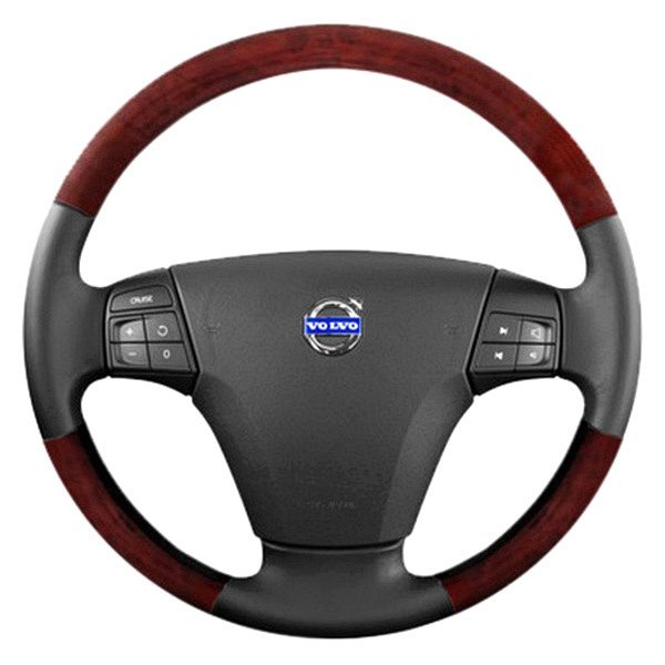  B&I® - Premium Design Steering Wheel (Black Leather AND Platinum Silveron Top and Bottom )