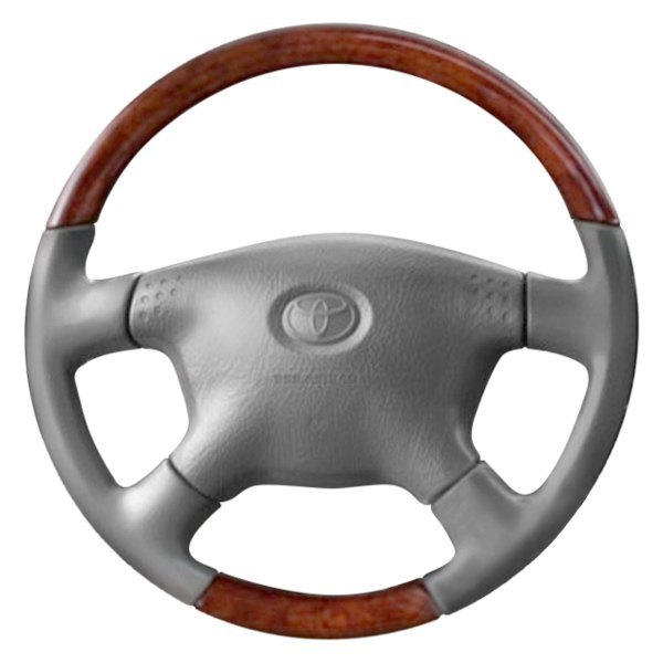  B&I® - Premium Design Steering Wheel (Slate Gray Leather AND Solid White Grip)