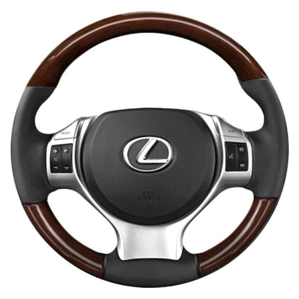  B&I® - Premium Design Steering Wheel (Cashmere/Tan/Brown Leather AND Dark Burlwood Grip)