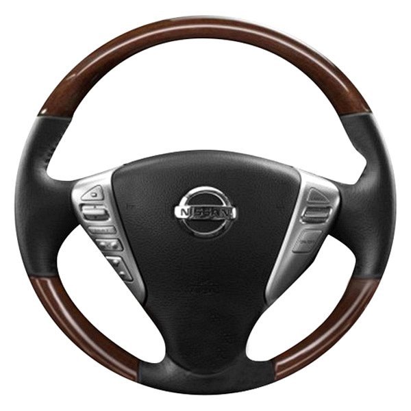  B&I® - Premium Design Steering Wheel (Black Leather AND Blue Fiber Grip)