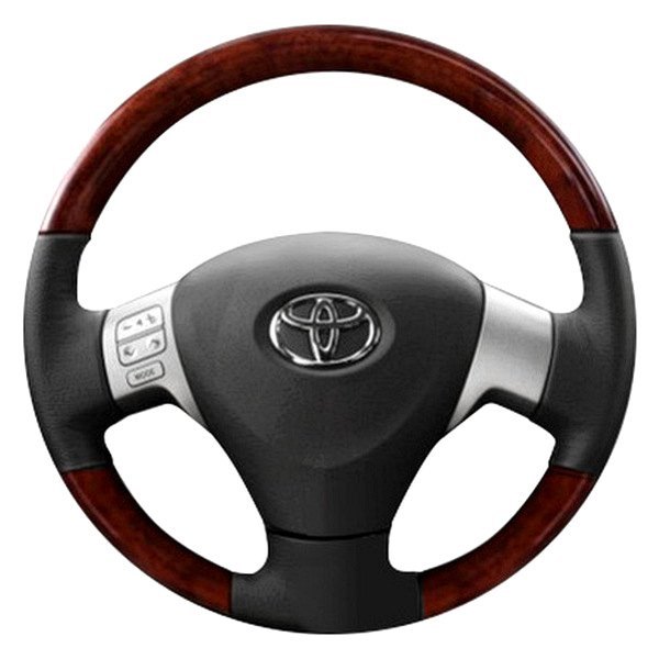  B&I® - Premium Design Steering Wheel (Black Leather AND Bronze Burlwood Grip)