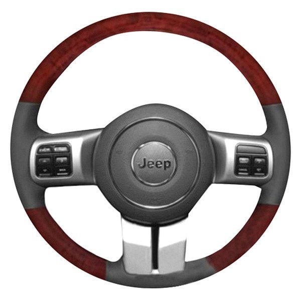 B&I® - Jeep Wrangler JK 4 Doors 2018 Premium Design Steering Wheel with  Insert on Top and Bottom