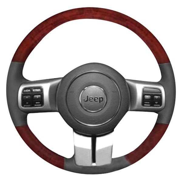  B&I® - Premium Design Steering Wheel (Charcoal Black Leather AND Yellow Fiberon Top and Bottom )