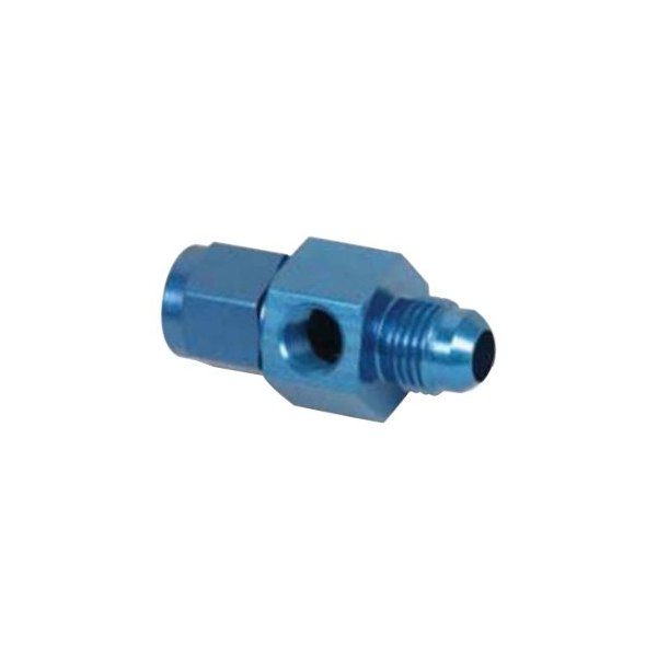 Big End Performance® - -4 AN Female to -4 AN Male Gauge Adapter, Blue