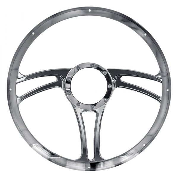 Billet Specialties® - 3-Spoke Standard Series BLVD 05 Style Steering Wheel