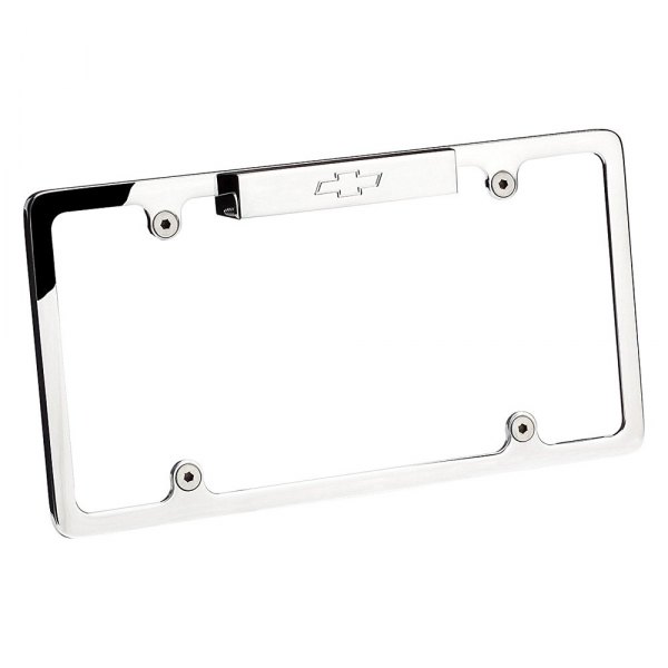 Billet Specialties® - License Plate Frame with Chevrolet Emblem and Light
