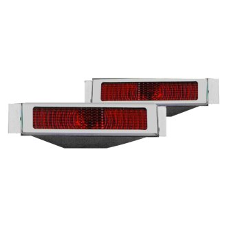 Billet Specialties® - Chrome/Red Open Style LED Tail Lights