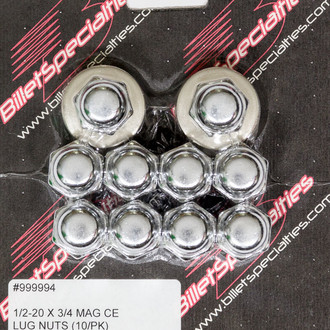 Billet Specialties® - Chrome Shank Seat Closed End Lug Nuts