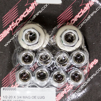 Billet Specialties® - Chrome Shank Seat Open End Lug Nuts