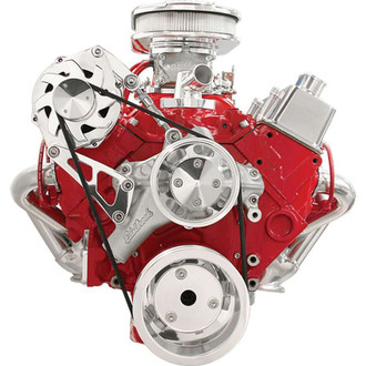 Billet Specialties® - Serpentine Conversion Kit with Top Mount Alternator