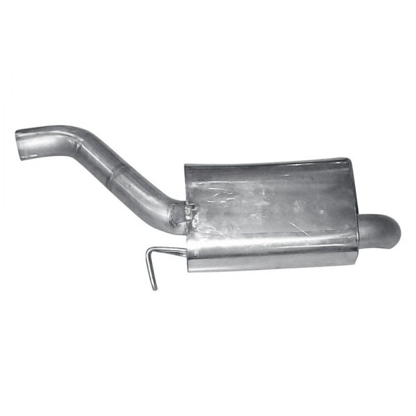 Billy Boat Exhaust® - Stainless Steel Oval Gray Exhaust Muffler with Turned-Down Tips