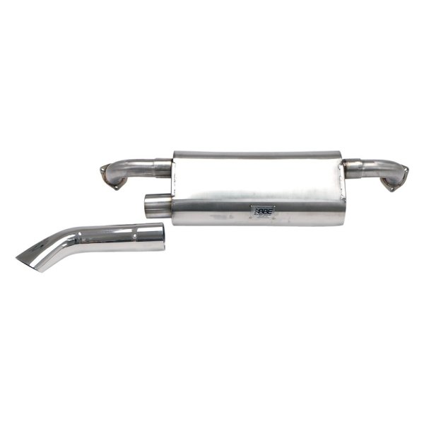 Billy Boat Exhaust® - Stainless Steel Oval Silver Exhaust Muffler with Single Oval Tip