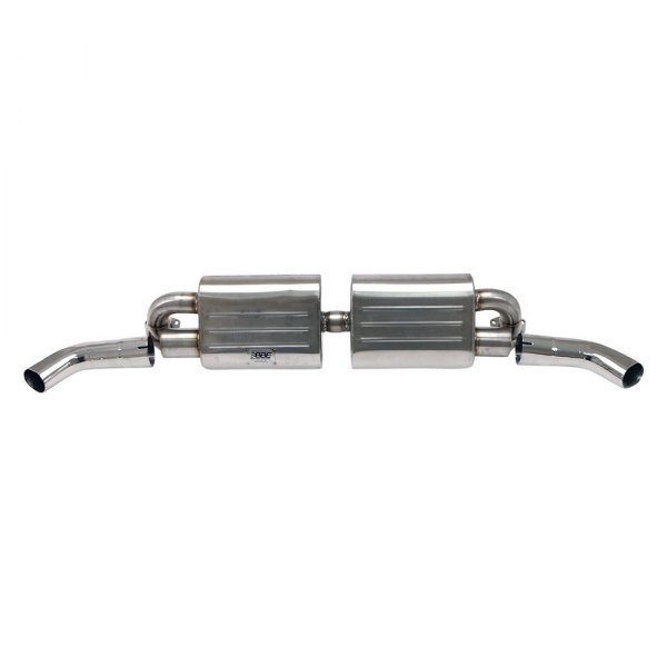 Billy Boat Exhaust® - Stainless Steel Oval Silver Exhaust Muffler with Twin Oval Tips