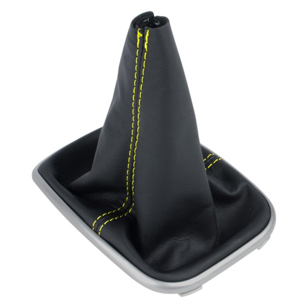 Black Forest Industries® - Manual Black Alcantara Shift Boot with Yellow Stitching