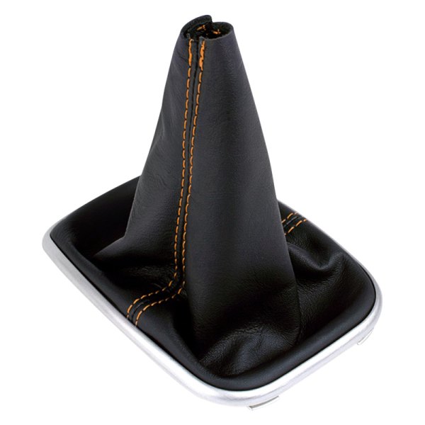 Black Forest Industries® - Manual Black Leather Shift Boot with Orange Stitching