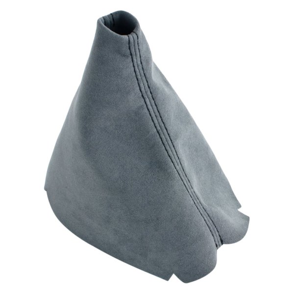 Black Forest Industries® - Manual Gray Alcantara Shift Boot with Blue Stitching