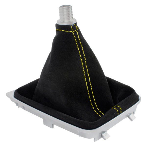 Black Forest Industries® - Manual Black Leather Shift Boot with Yellow Stitching